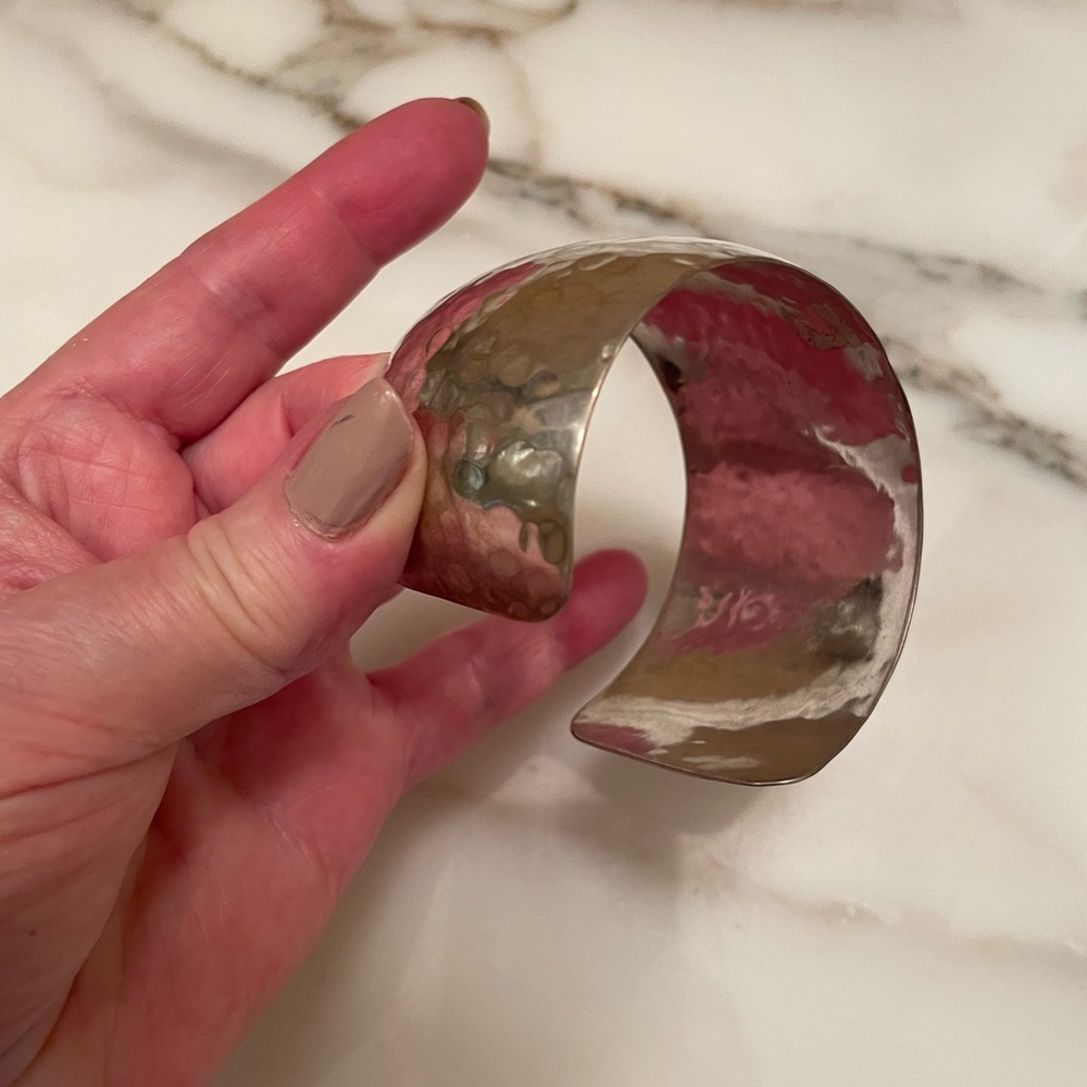 Sterling Silver Hammered Cuff Bracelet